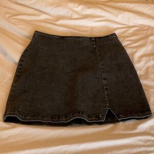 Target Brand - Mini Faded Wash Black Denim Skirt